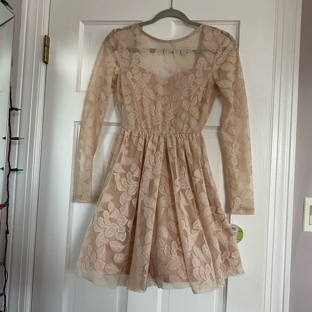 Windsor Nude Lace Dress